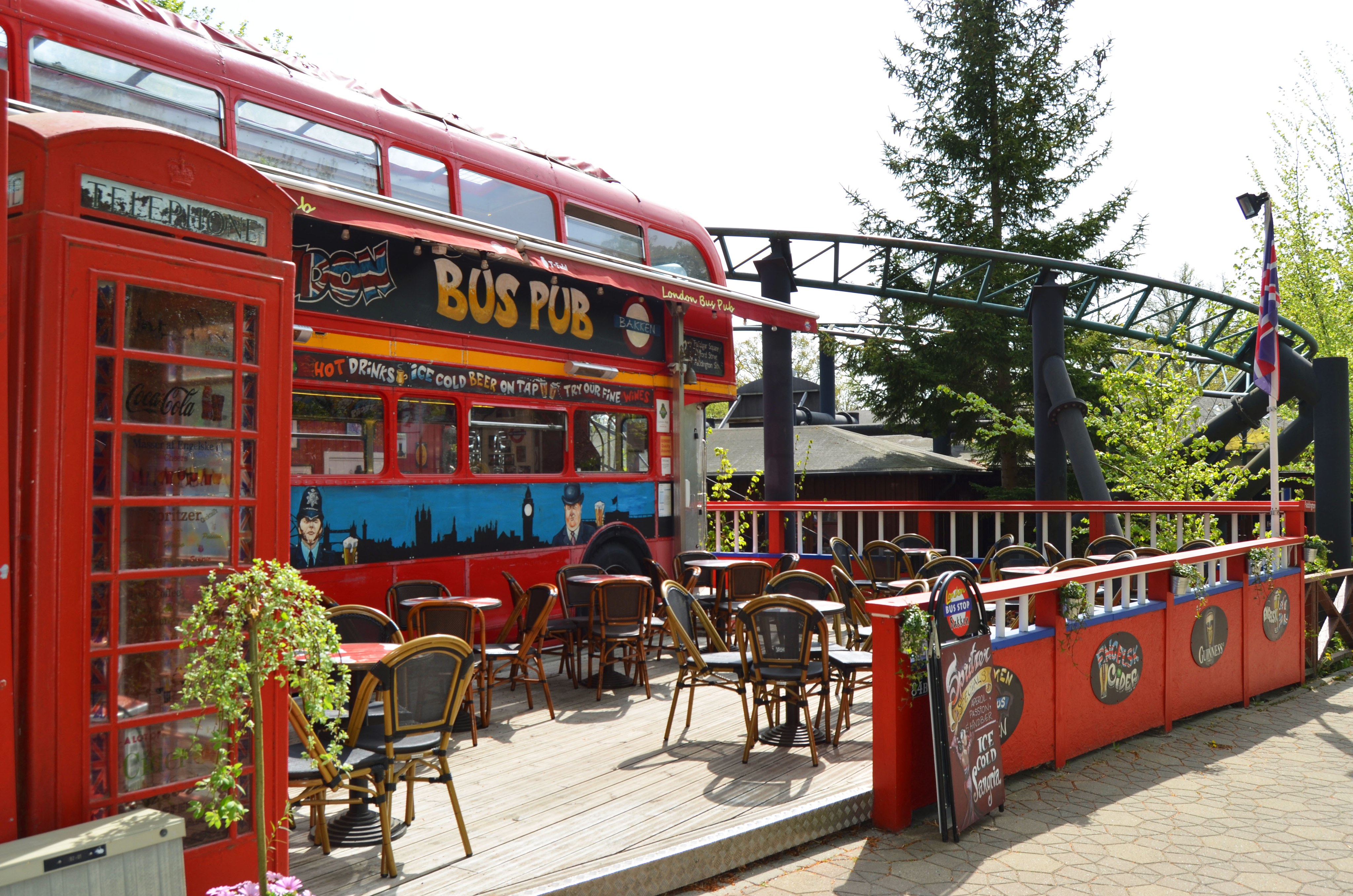 One of the bars at Bakken (a red london bus)